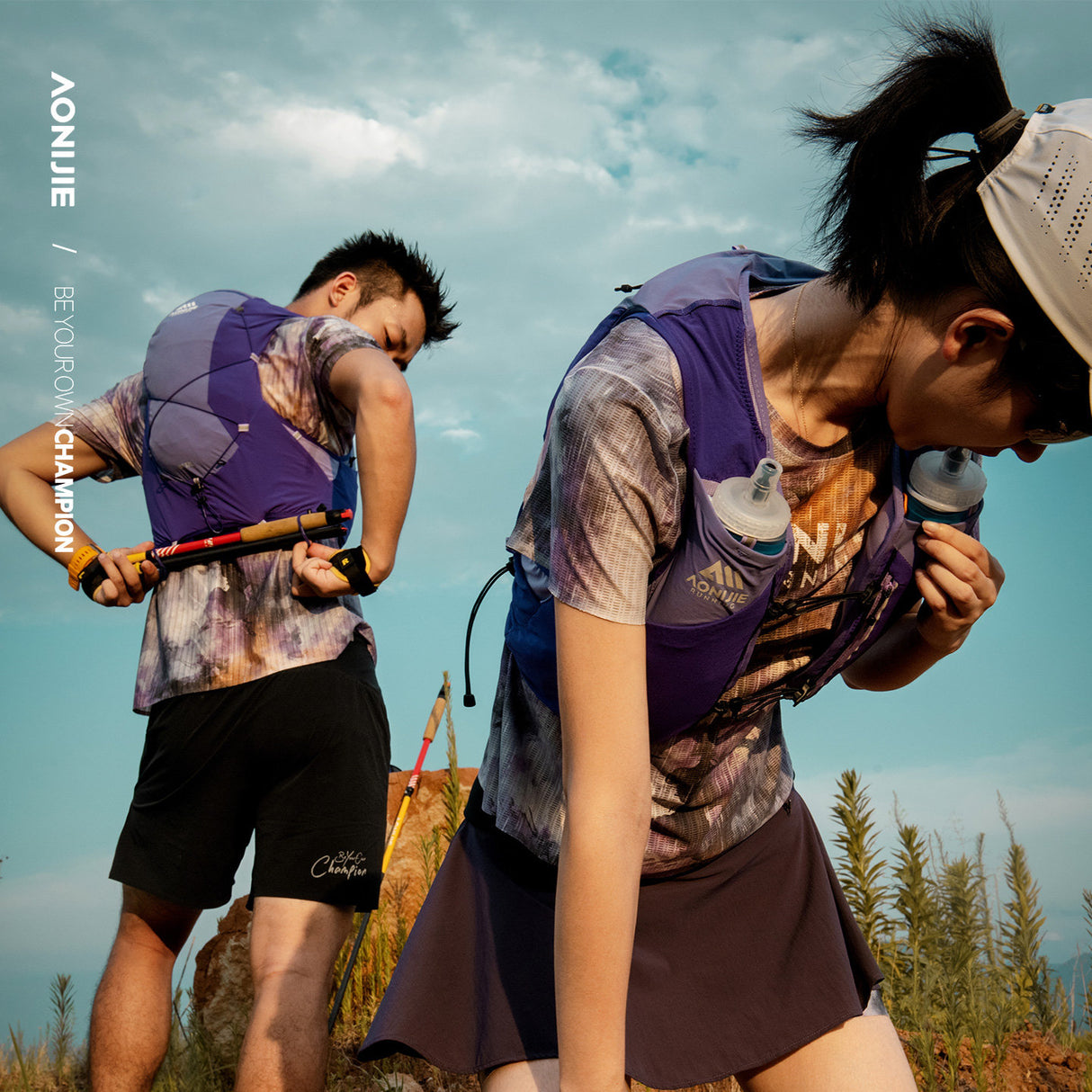 Chaleco AONIJIE Mont Blanc 12L - violeta