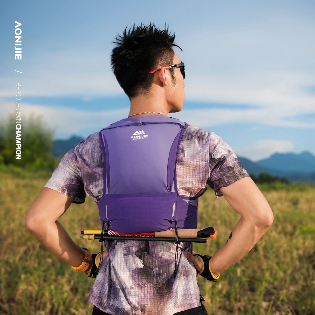 Chaleco AONIJIE Mont Blanc 8L - violeta