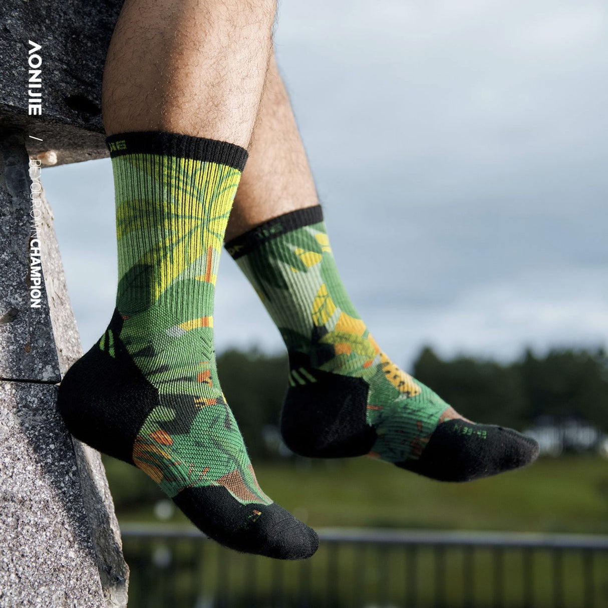 Calcetines AONIJIE Merino Wool verde