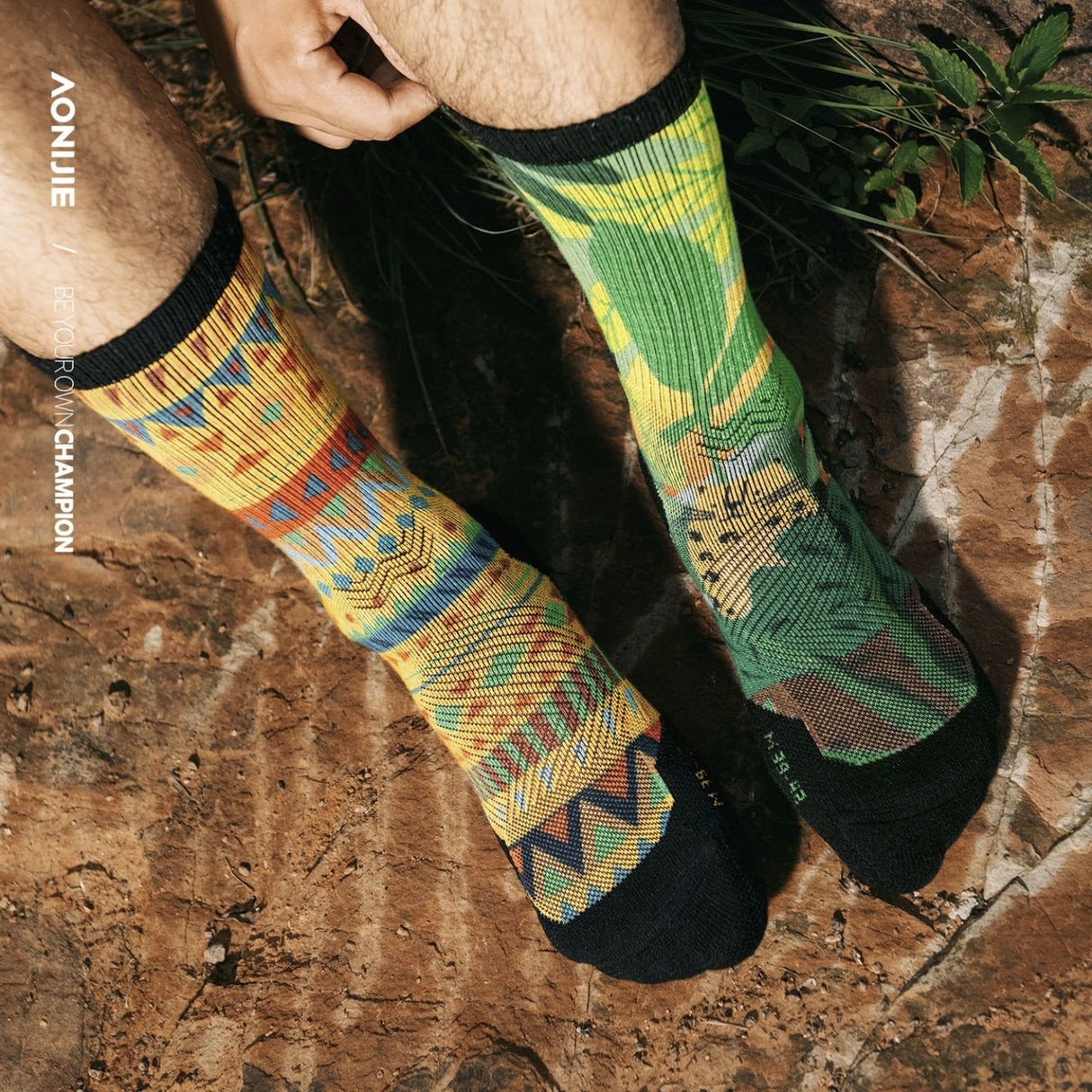 Calcetines AONIJIE Merino Wool amarillo