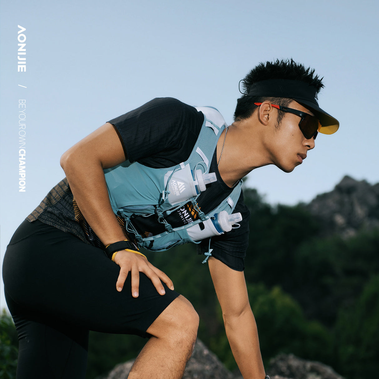 Chaleco AONIJIE PRO 10L - petróleo