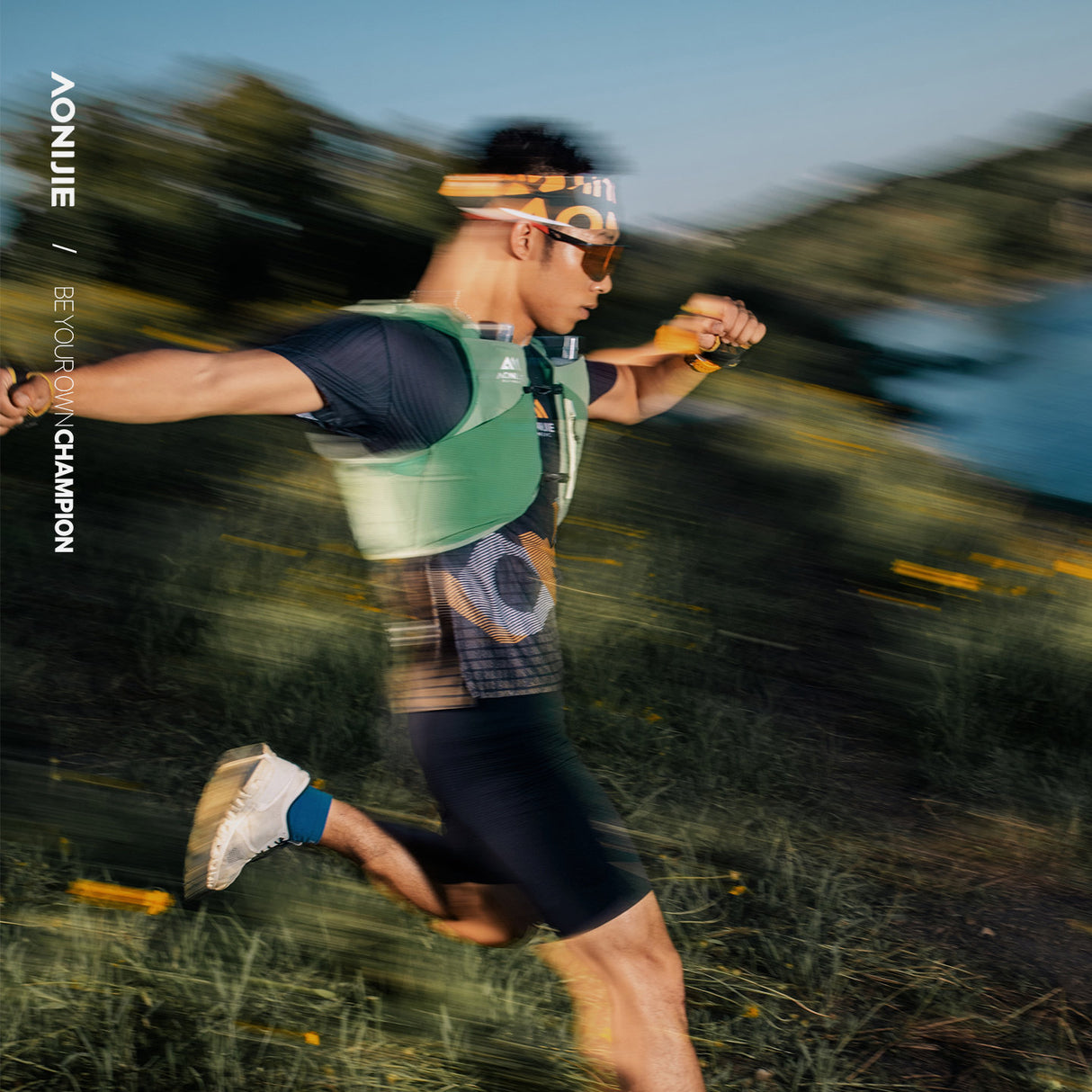 Chaleco AONIJIE Mont Blanc 8L - verde