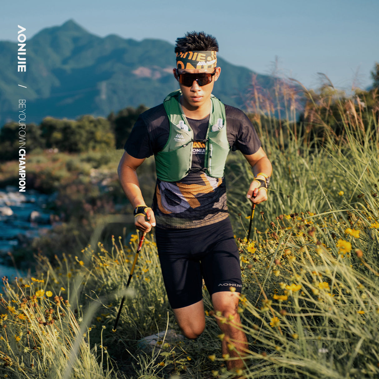 Chaleco AONIJIE Mont Blanc 8L - verde