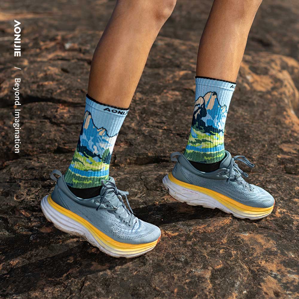Calcetines AONIJIE D2 Trail Coolmax - azul
