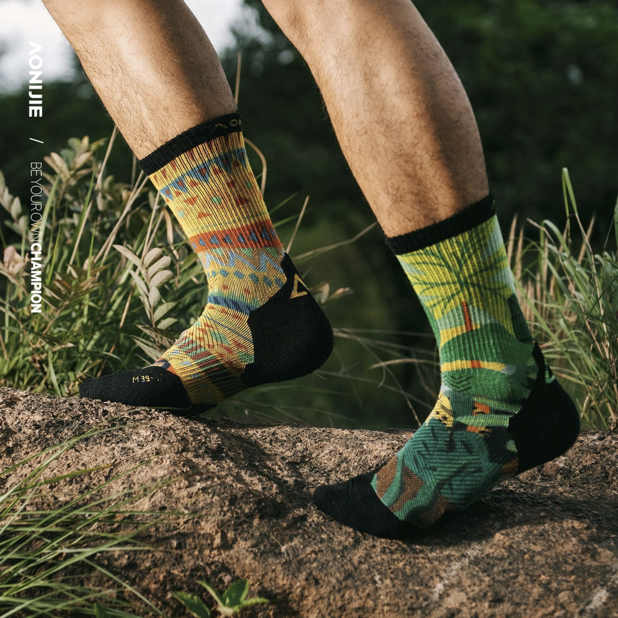 Calcetines AONIJIE Merino Wool verde
