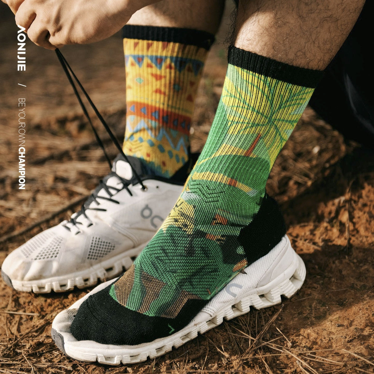 Calcetines AONIJIE Merino Wool verde
